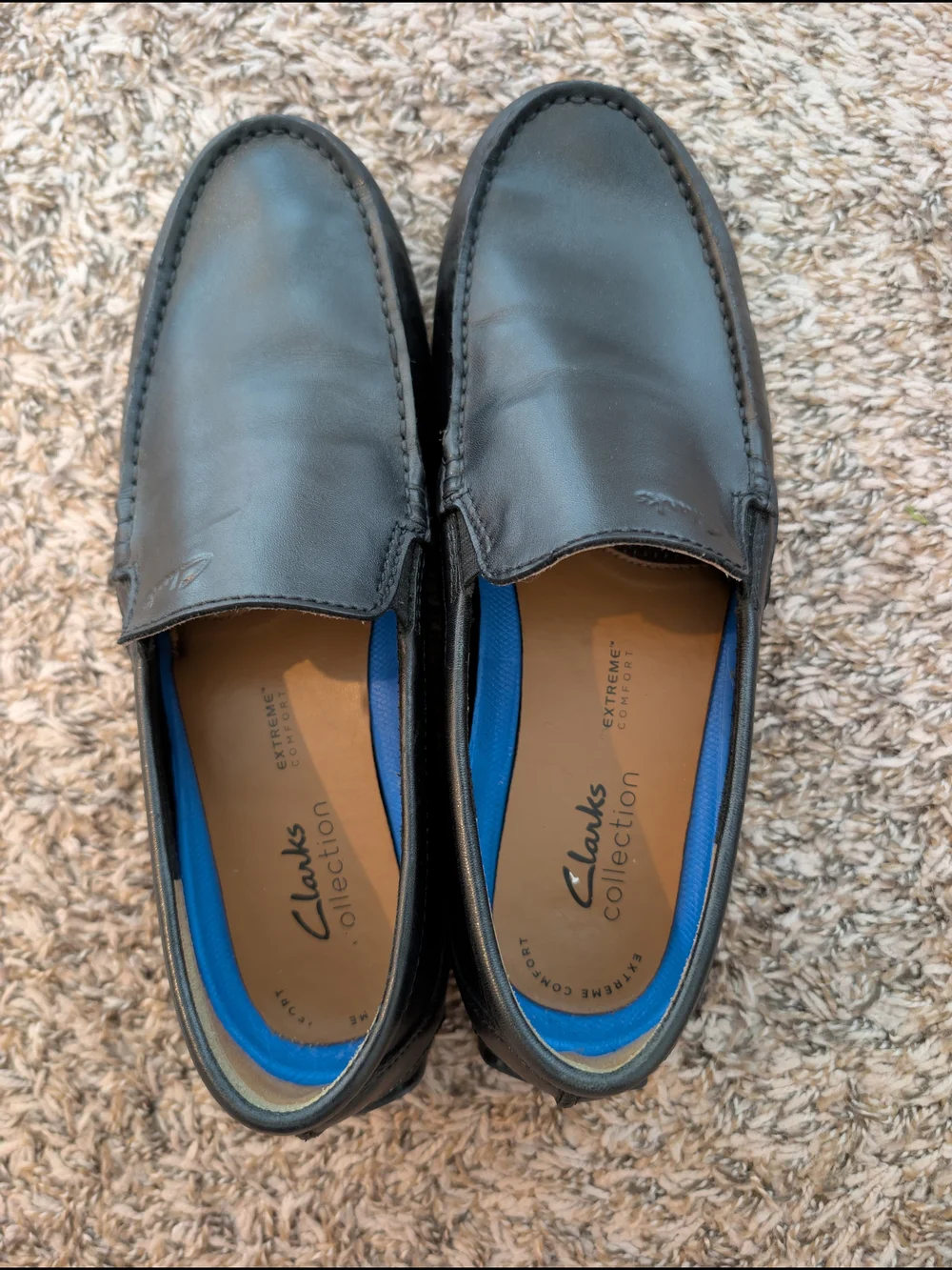 Men's Black Leather Slip-On Loafers